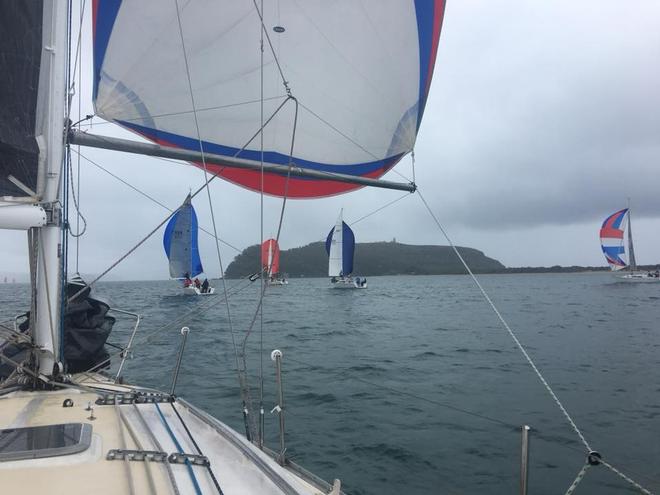 Slow progress to Lion Island - Farr to Young Regatta © Seamus Campbell